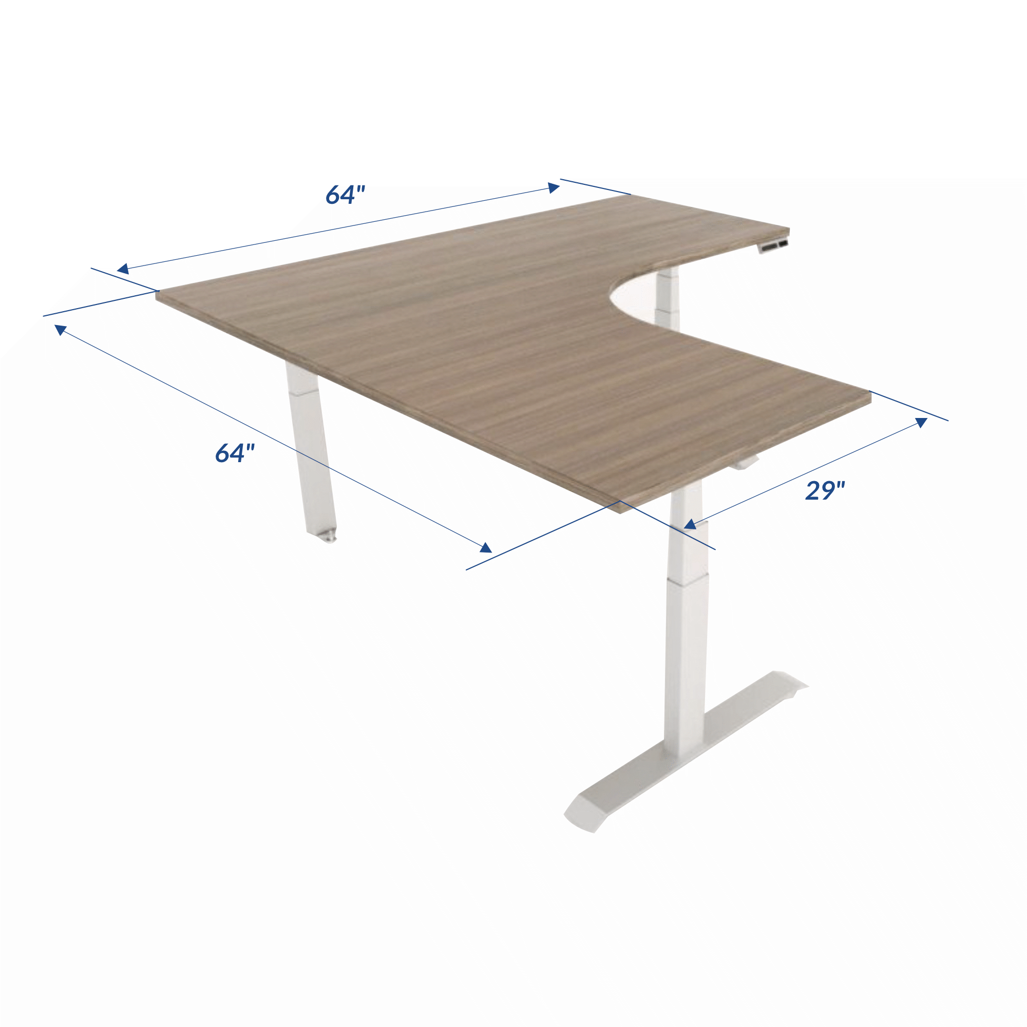 Worksurface 64" x 64" x 29" T646429-B3 and Frame Set FDEX5472-4272EOC